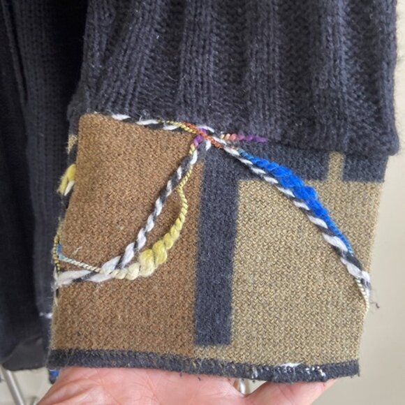 Papillon Wool Blend Mixed Media Cardigan - Picture 9 of 10